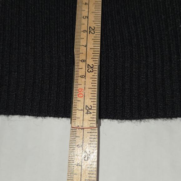 Koret Womens Large Black Sweater Embroidered Floral Beaded Knit Career Neutral - Picture 7 of 9